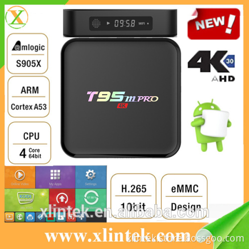 2016 New arrival Full HD 4K pro tv box T95m Amlogic S905X quad core 1/2GB RAM Android 6.0 OS wireless TV Box T95m pro